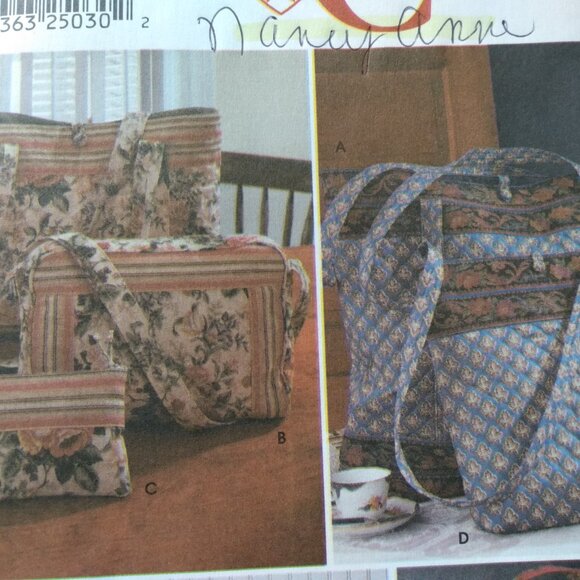 Vintage Bag Sewing Pattern Purse Backpack Tote Simplicity 9779 Carryall - Picture 4 of 11